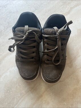 Men's Casual Suede Lace-Up Sneakers - Dark Brown
